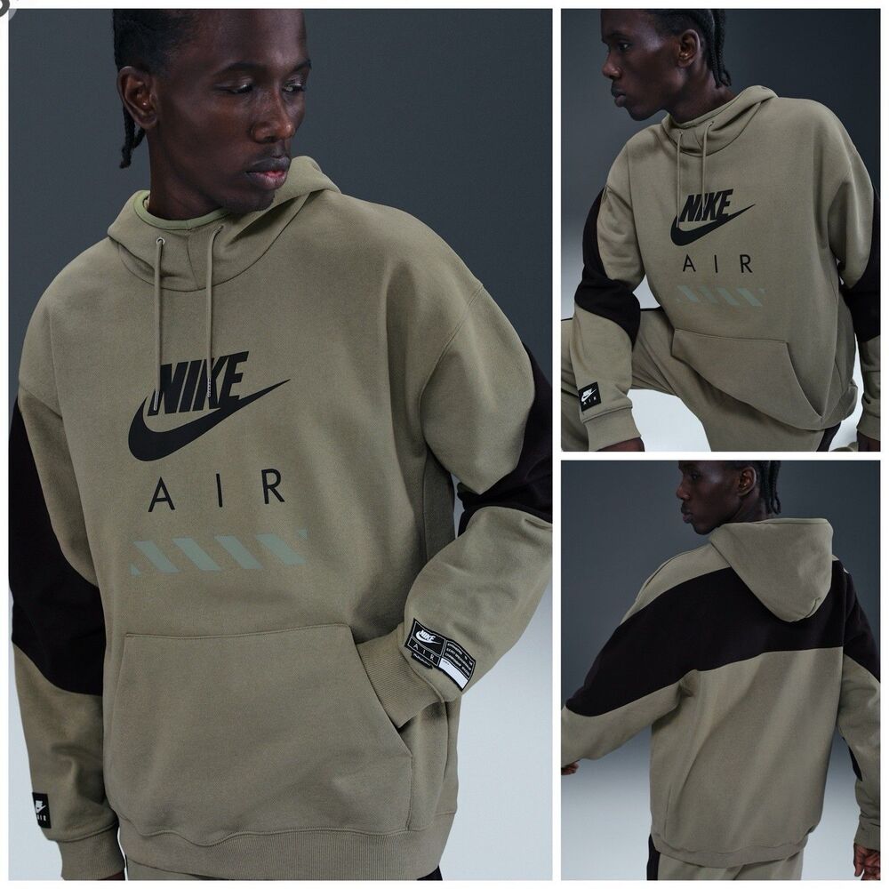 Nike Air Fleece Light Army Olive Green Hoodie